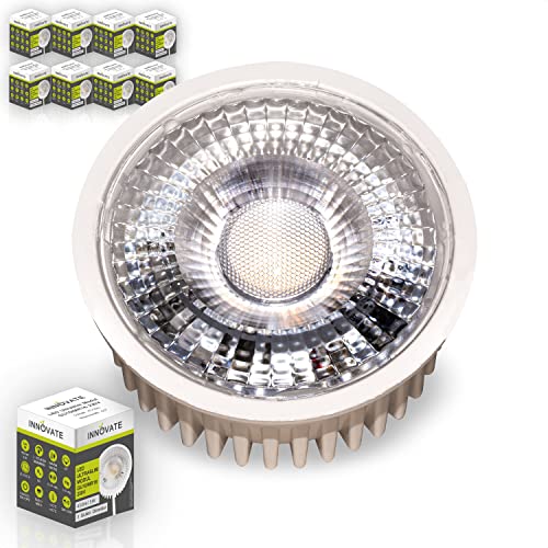 INNOVATE® LED Modul ultra flach dimmbar (22,8mm)| 8 Stk. | 3 Stufen dimmbar auch ohne dimmer | Ersatz für MR16, GU10 Leuchtmittel | warmweiß 3000K | led modul 230v flach | 5 Watt | led flach dimmbar von INNOVATE