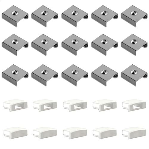 INNOVATE 15 x Montageklammer - 10 Endkappen davon 5x mit Kabeldurchführung grau Halteklammer für Alu Profil LED Schiene Alu Leisten Alu Kanal Montagematerial für Aluminium Profile INNOVATE 15 x Montageklammer - 10 Endkappen davon 5x mit Kabeldurchführung grau Halteklammer für Alu Profil LED Schiene Alu Leisten Alu Kanal Montagematerial für Aluminium Profile von INNOVATE