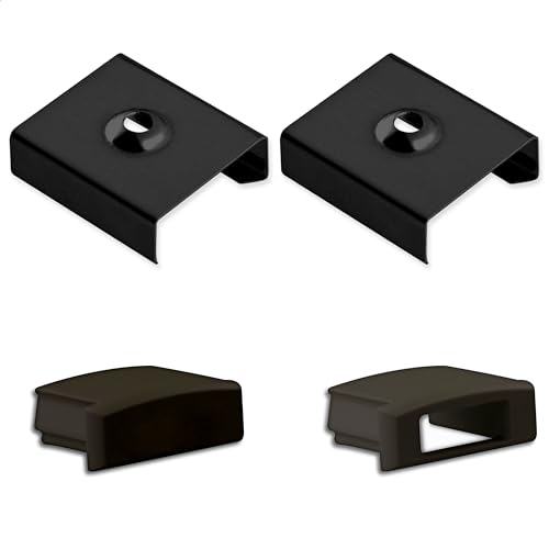 INNOVATE 2 x Montageklammer - 2 Endkappen davon 1x mit Kabeldurchführung schwarz Halteklammer für Alu Profil LED Schiene Alu Leisten Alu Kanal Montagematerial für Aluminium Profile INNOVATE 2 x Montageklammer - 2 Endkappen davon 1x mit Kabeldurchführung schwarz Halteklammer für Alu Profil LED Schiene Alu Leisten Alu Kanal Montagematerial für Aluminium Profile von INNOVATE