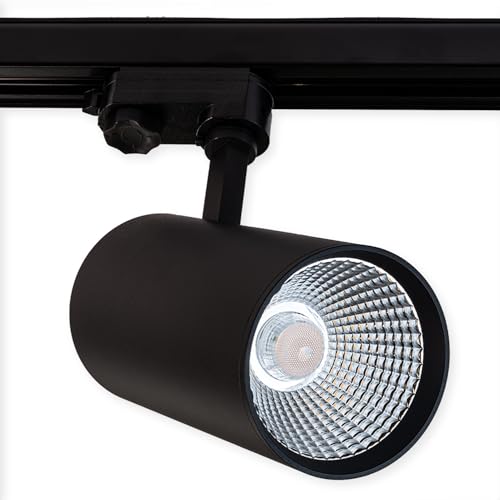 INNOVATE 3 Phasen LED Strahler Nischenbeleuchtung, 35W, 38°, 4000K | 3Phasen Spots schwarz | LED Schienenstrahler | Deckenstrahler LED Schienensystem Lampen | 3 Phasen Schiene LED Spot kompakt von INNOVATE