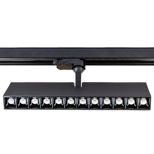 INNOVATE 3 Phasen LED Strahler Rasterleuchte, 35W, 45°, 3000K | 3Phasen Spots schwarz | LED Schienenstrahler | Deckenstrahler Schienensystem Lampen | 3 Phasen Schiene Spot Rasterleuchte WW von INNOVATE