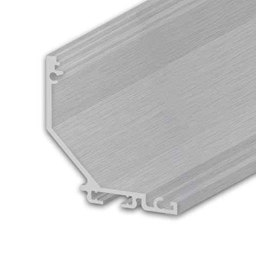 INNOVATE 2m Aluminiumprofil - Alu V-Profil - Eckprofil für LED Stripes/Streifen - Aluleiste - Winkelprofil - LED Schiene (Eckprofil Alu 20mm - Opale Abdeckung milchig) von INNOVATE