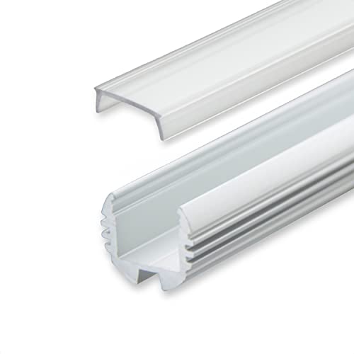 INNOVATE Aluminium - Alu Profil Streifen Leiste - Rundprofil für LED Stripes/Streifen (Rundprofil Mini 12mm - klare Abdeckung) von INNOVATE