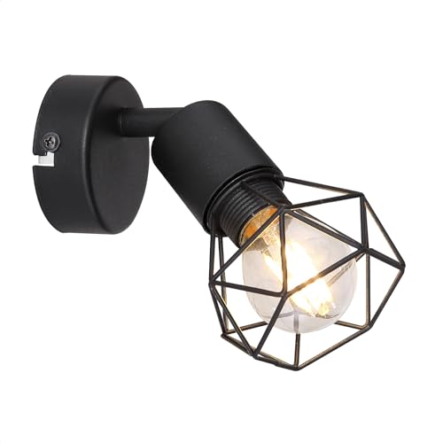 INNOVATE Deckenlampe Industrial Style | Deckenleuchten - E14 | Wandlampe Wohnzimmer | Deckenlampe Schlafzimmer | Wandleuchte Schlafzimmer | Deckenleuchte schwarz | Deckenstrahler von INNOVATE