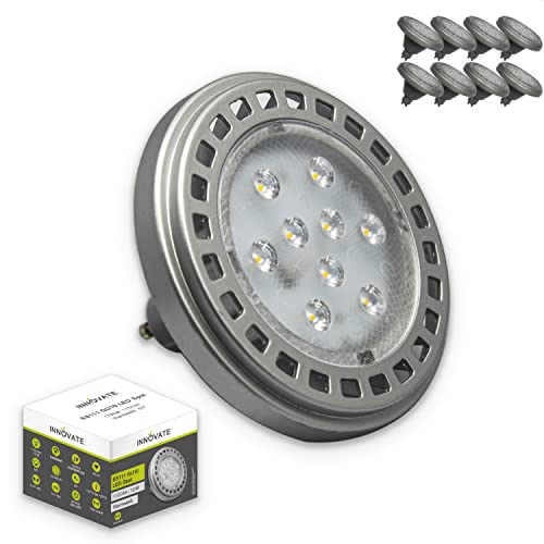 INNOVATE ES111 GU10 LED Leuchtmittel Lampe Spot Strahler / QRB11 ([ 8er Pack/Set ] ES111 / QRB111 GU10 LED Leuchtmittel Spot, 12W, 60°, warmweiss, dimmbar - ersetzt 100W) von INNOVATE
