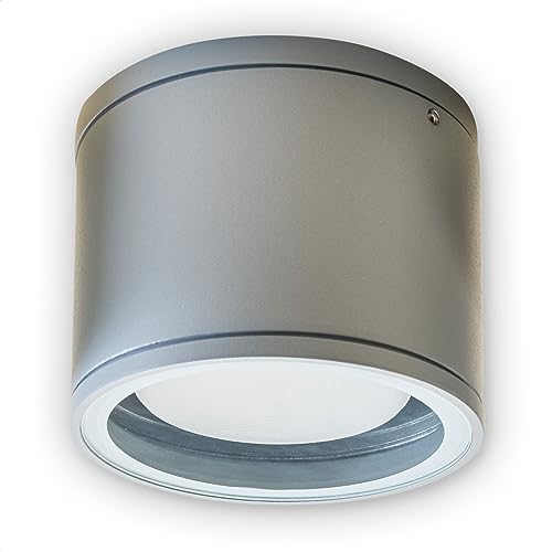 INNOVATE LED Aufbauspot | IP54 Deckenstrahler modern | GX53 Aussenwandleuchte | Aufbauleuchte Alu | Aussenleuchte excl. Leuchtmittel (Silber) von INNOVATE