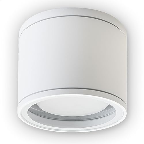 INNOVATE LED Aufbauspot | IP54 Deckenstrahler modern | GX53 Aussenwandleuchte | Aufbauleuchte Alu | Aussenleuchte excl. Leuchtmittel (Weiß) von INNOVATE