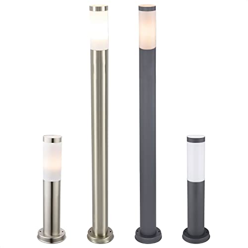 INNOVATE LED Außenlampe stehend IP44 | LED Standleuchte Aussenbereich | Gartenbeleuchtung außen | Wegeleuchten außen Stehlampe schmal hoch | Pollerleuchte exkl. E27 Leuchtmittel 45CM Anthrazit von INNOVATE