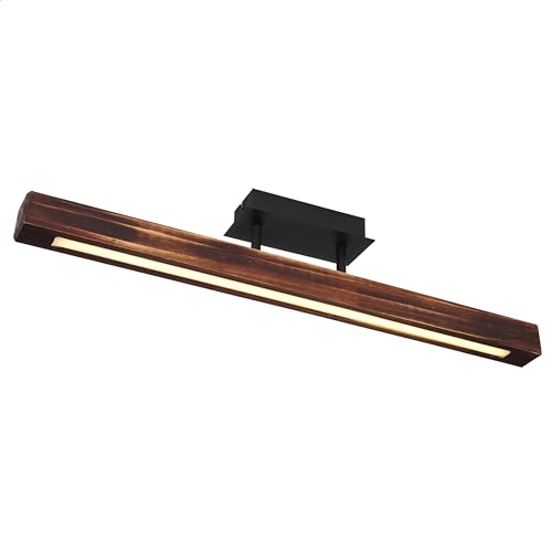 INNOVATE LED Deckenleuchte Holz Küchenlampe lang schwarze Deckenlampe Schlafzimmer Lampen Decke Designer Deckenleuchte LED Wohnzimmerlampe Lampe Holz von INNOVATE