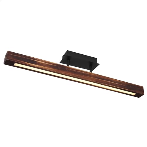 INNOVATE LED Deckenleuchte Holz | Küchenlampe LED Deckenleuchte lang schwarze Deckenlampe Schlafzimmer Lampen Decke | Designer Deckenleuchte LED Wohnzimmerlampe Deckenleuchte Boho LED Bar Lampe Holz von INNOVATE