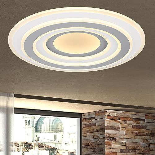 INNOVATE LED Deckenleuchte mit Fernbedienung Ø50cm | Lichtfarbe 3000K - 6000K Farbtemperatur einstellbar | 46W Deckenlampe dimmbar | für Küche, Schlaf-, Wohnzimmer | Nachtlicht & Memoryfunktion von INNOVATE