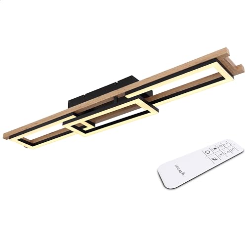 INNOVATE LED Deckenleuchte mit Fernbedienung | dimmbare Deckenlampe Holzoptik | Wohnzimmerlampe Holz | moderne Deckenleuchten dimmbar | LED Panel Deckenleuchte ColorSwitch | Deckenlampe schwarz Metall INNOVATE LED Deckenleuchte mit Fernbedienung | dimmbare Deckenlampe Holzoptik | Wohnzimmerlampe Holz | moderne Deckenleuchten dimmbar | LED Panel Deckenleuchte ColorSwitch | Deckenlampe schwarz Metall von INNOVATE