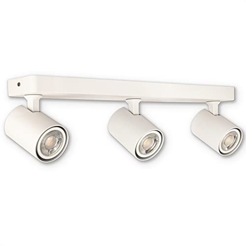 INNOVATE LED Deckenstrahler Schwenkbar | GU10 Spotleuchten & Spotbalken 230V | Deckenlampe LED Deckenleuchte | Deckenspots 3-flammig für Küche, Wohnzimmer, Schlafzimmer | Lampe Weiß Triple von INNOVATE