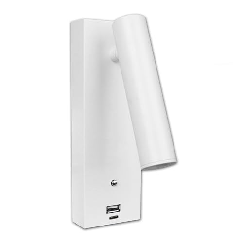 INNOVATE LED Leselampe Bett Leseleuchte mit Ladefunktion LED Wandleuchte innen mit Schalter Bettlampe Wandmontage Schlafzimmerlampe Leselicht 165 Lumen 3W Bettleuchte USB A und C Anschluss INNOVATE LED Leselampe Bett Leseleuchte mit Ladefunktion LED Wandleuchte innen mit Schalter Bettlampe Wandmontage Schlafzimmerlampe Leselicht 165 Lumen 3W Bettleuchte USB A und C Anschluss von INNOVATE