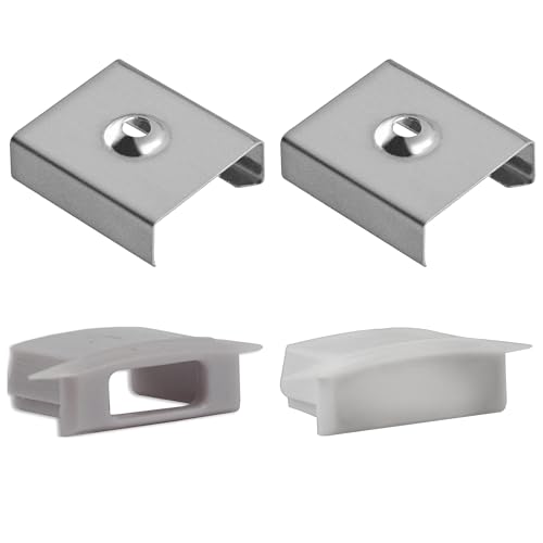 INNOVATE LED Montageset Einzel Aluminium Profil 2m Silber [LED Streifen bis 12mm Breite] Montagematerial Silber Aluprofil Unterputz indirekte Beleuchtung I Profil Einbauprofil inkl. Diffusor von INNOVATE