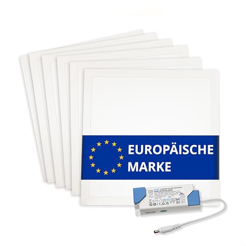 INNOVATE LED Panel 62x62 [Backlight-Panel Büro inkl. Trafo] Deckenlampe Odenwalddecke I LED Panel Deckenleuchte Einbauleuchten Büro I Deckenplatten 62x62 Rasterdecke I Deckenleuchte Flur Deckenplatten von INNOVATE