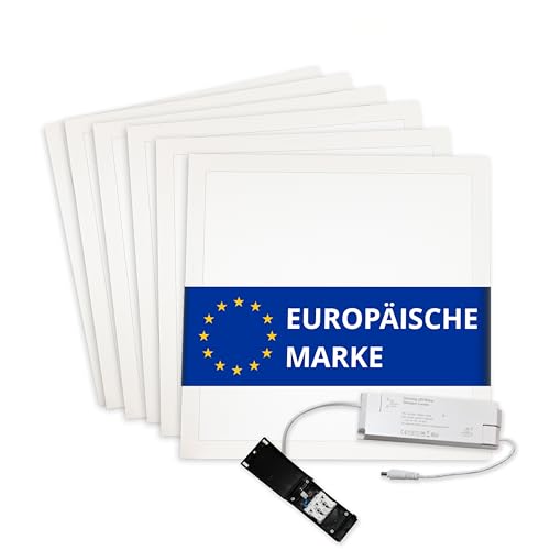 INNOVATE LED Panel 62x62 dimmbar [Backlight-Panel LED Deckenleuchte dimmbar inkl. Trafo] Deckenlampe Odenwalddecke I Panel Deckenleuchte Einbauleuchten Büro I Deckenplatten 62x62 Rasterdecke von INNOVATE