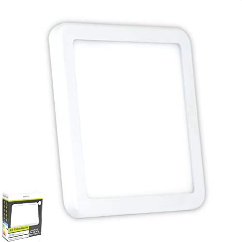 INNOVATE LED Panel - warmweiß 3000K - mit Variablem Lochausschnitt 50-160mm - Deckenlampe, Deckenleuchte, Einbaulampe, Einbauleuchte - Strahler - ultra flach (4er Pack eckig - 15 watt - 175mm) von INNOVATE