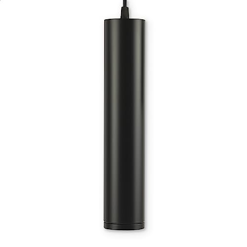 INNOVATE LED Pendelleuchte – moderne Deckenlampe höhenverstellbar – elegante Hängeleuchte aus Aluminium mit GU10 Fassung - Zylinder Pendellampe excl. Leuchtmittel (300mm, Schwarz) von INNOVATE