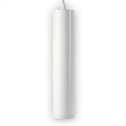 INNOVATE LED Pendelleuchte – moderne Deckenlampe höhenverstellbar – elegante Hängeleuchte aus Aluminium mit GU10 Fassung - Zylinder Pendellampe excl. Leuchtmittel (300mm, Weiß) von INNOVATE