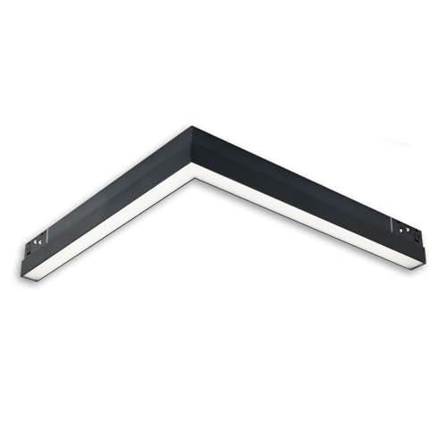 INNOVATE LED Schienensystem Lampen schwarz LED-Eckverbinder Phasenschiene Leuchte Wandleuchte 20W 48V Wandlampe Beleuchtungsschiene eckig Leuchtbalken CRI90 Deckenlampe 3000K 1250LM vertikal von INNOVATE