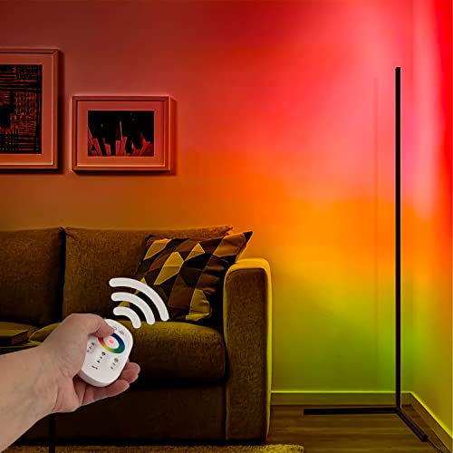 INNOVATE LED Stehlampe dimmbar mit Fernbedienung – 22W RGB Ecklampe Wohnzimmer – 1,4m Minimal Lamp schwarz – Ambient Gaming LED Standleuchte INNOVATE LED Stehlampe dimmbar mit Fernbedienung – 22W RGB Ecklampe Wohnzimmer – 1,4m Minimal Lamp schwarz – Ambient Gaming LED Standleuchte von INNOVATE