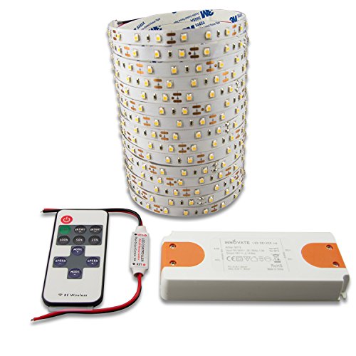INNOVATE LED Strip 5M SET | 24V | 4,8W/m | inkl. Mini Funk Dimmer + Trafo ECO Transformator für LED Stripes | Driver | Netzteil | Flexband | LED Streifen INNOVATE LED Strip 5M SET | 24V | 4,8W/m | inkl. Mini Funk Dimmer + Trafo ECO Transformator für LED Stripes | Driver | Netzteil | Flexband | LED Streifen von INNOVATE