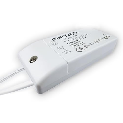 INNOVATE LED Trafo ECO mit Eurostecker und Mini AMP Female 12 Volt/DC, 0-30W - LED Treiber - Transformator - Netzteil - Driver - Power Supply - Netzgerät mit Anschlusskabel (12V 30W) von INNOVATE