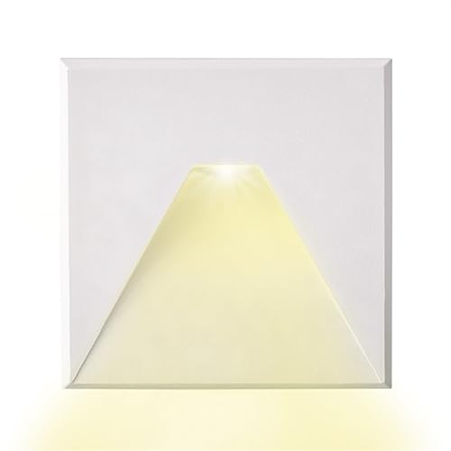 INNOVATE LED Einbaustrahler 24V DC Treppenbeleuchtung [ColorSwitch Wandleuchte Innen & LED Strahler Außen] Indirekte Beleuchtung Unterputzdose (Weiß, Eckig - Auslass Kegel, Neutralweiß 4000 K) von INNOVATE