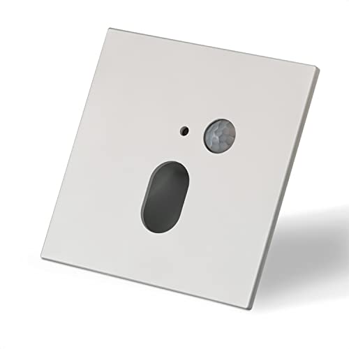 INNOVATE LED Einbaustrahler 230V mit Bewegungsmelder Licht [ColourSwitch Weiß] Wandleuchte Innen LED Strahler Außen I Lampe mit Bewegungsmelder Innen Indirekte Beleuchtung (Eckig - Auslass Rund) von INNOVATE