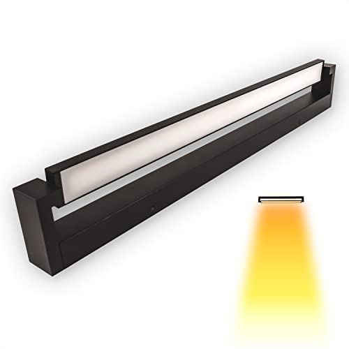 INNOVATE LED Leiste schwenkbar | Wohnzimmerlampe indirekte Beleuchtung mit ColorSwitch | LED Wandleuchte innen | 1925 Lm Vitrinenbeleuchtung | Lichtleiste Küche Unterbau | Wandlampe (Schwarz) von INNOVATE