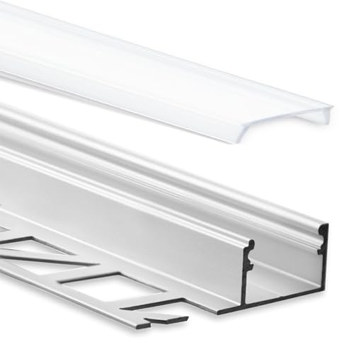 INNOVATE 2m LED Fliesenprofil - Aluminium Profil inkl. Cover - Fliesenleiste für LED Stripes bis 12mm - Indirekte Beleuchtung - Kantenschutz - Aluleiste – Wärmeableitung INNOVATE 2m LED Fliesenprofil - Aluminium Profil inkl. Cover - Fliesenleiste für LED Stripes bis 12mm - Indirekte Beleuchtung - Kantenschutz - Aluleiste – Wärmeableitung von INNOVATE