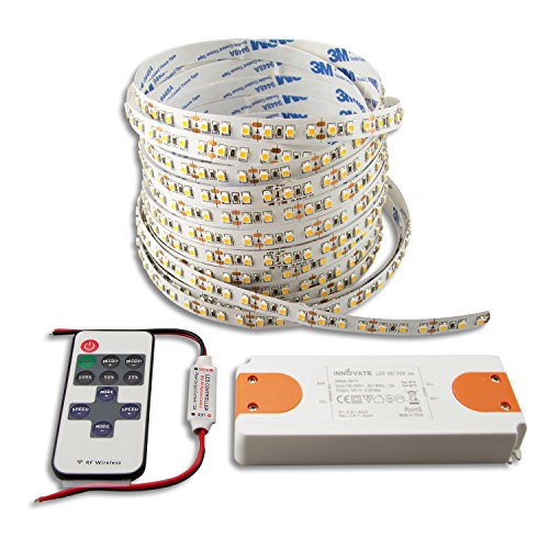 INNOVATE® LED Strip SET | 12V | 9,6W/m | inklusive Mini Funk Dimmer + Trafo ECO | Transformator für LED Stripes | Driver | Netzteil | Flexband | LED Streifen | von INNOVATE