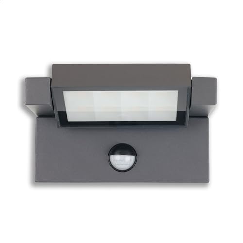 LED Wandleuchte mit einstellbarem PIR Bewegungssensor + Helligkeitssensor, IP65, schwenkbar, warmweiß – Wandlampe außen – Aussenleuchte mit Bewegungsmelder Outdoor Lampe Aussenlampe mit Sensor 3000K von INNOVATE