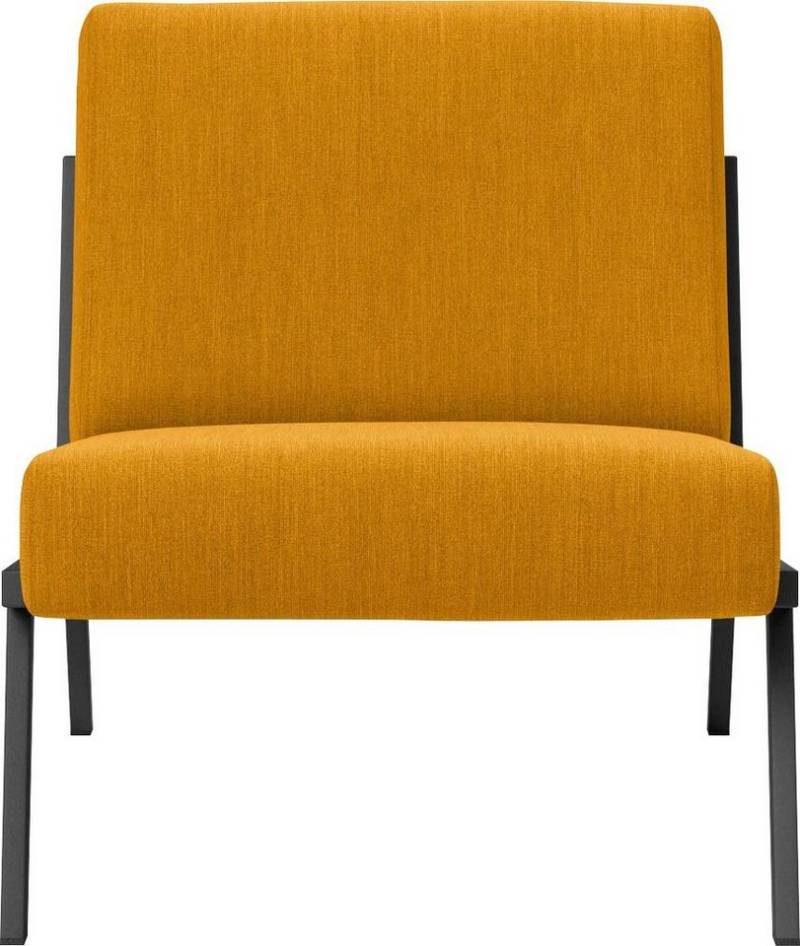 INNOVATION LIVING ™ Loungesessel Vikko 507, Loungesessel, Relaxstuhl, Designsessel, Minimalistischer Relaxsessel, Industridesign, schwarzen Metallbeinen von INNOVATION LIVING ™