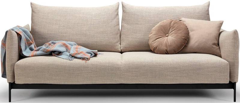 INNOVATION LIVING ™ Schlafsofa MALLOY innovativ, komfortabel und bequem, modernes Design, hohe Rückenlehne, schmale Armlehnen, inklusive Bettaufbewahrung von INNOVATION LIVING ™
