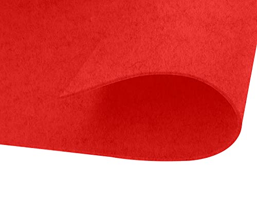 Acryl-Filz, Rot, 20 x 30 cm x 2 mm, 220 g/m2 10 Stück. von INNSPIRO
