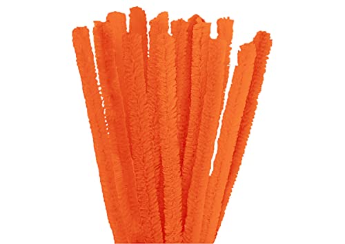 INNSPIRO Pfeifenreiniger, Chenille, Orange, 15 mm x 50 cm, 10 Stück, ideal für Bastelarbeiten mit Kindern, Dekorationen und kreative Aktivitäten von INNSPIRO