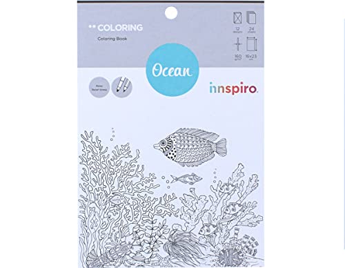 Coloring Ocean Malbuch, 12 Designs, 24 Blatt, 16 x 23 cm. Coloring Ocean Malbuch, 12 Designs, 24 Blatt, 16 x 23 cm. von INNSPIRO