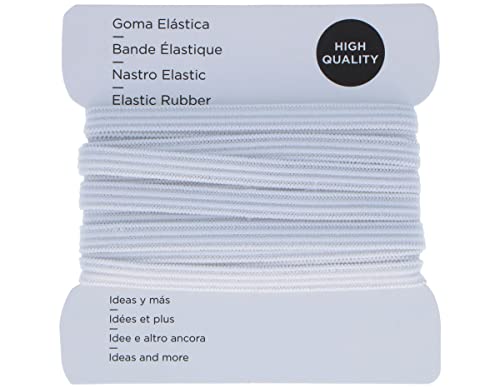 Elastisches Gummi Ecru Weiß 5,3 mm. 3 m. von INNSPIRO