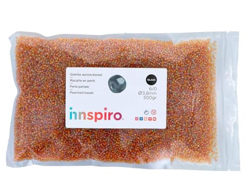 Glasstein, rund, Aurora Boreale, Metall, 3,8 mm, 6/0, 500 g. Glasstein, rund, Aurora Boreale, Metall, 3,8 mm, 6/0, 500 g. von INNSPIRO