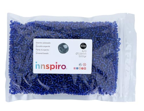 Glasstein, rund, silberfarben, Marineblau, 3,8 mm, 6/0, 500 g. Glasstein, rund, silberfarben, Marineblau, 3,8 mm, 6/0, 500 g. von INNSPIRO
