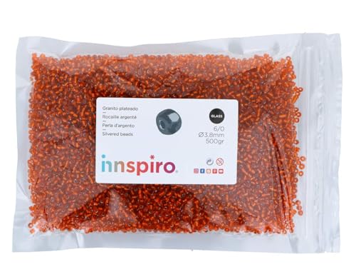 Glasstein, rund, silberfarben, orange, 3,8 mm, 6/0, 500 g. Glasstein, rund, silberfarben, orange, 3,8 mm, 6/0, 500 g. von INNSPIRO