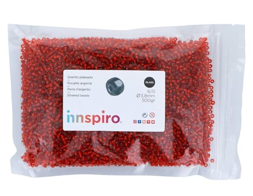 Glasstein, rund, silberfarben, rot, 3,8 mm, 6/0, 500 g. Glasstein, rund, silberfarben, rot, 3,8 mm, 6/0, 500 g. von INNSPIRO