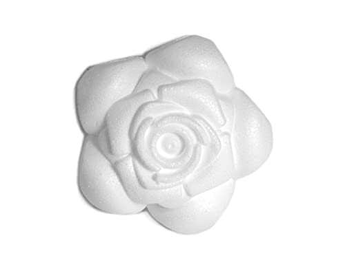 INNSPIRO A3513 Porex Rose 9 cm. Tasche zum Aufhängen von 6 Stück. Blumen, weiß, 9cm von INNSPIRO