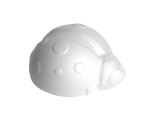 INNSPIRO A3698 Marienkäfer aus Porex 6 x 10 cm. Tasche zum Aufhängen von 2 Stück. Tiere, weiß, 6x10cm von INNSPIRO