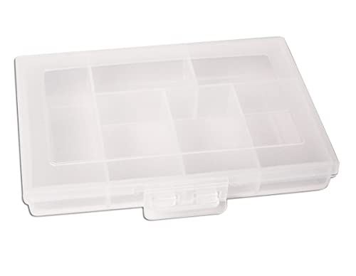 INNSPIRO Kunststoffbox mit 6 Fächern, rechteckig, transparent, 12 x 8,5 x 2 cm. INNSPIRO Kunststoffbox mit 6 Fächern, rechteckig, transparent, 12 x 8,5 x 2 cm. von INNSPIRO