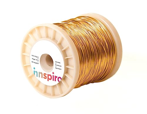 INNSPIRO Magischer Aluminiumfaden, goldfarben, 2,0 mm, 500 g, 60 m, ca. von INNSPIRO