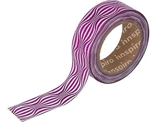 INNSPIRO Masking Tape Washi Folie, Formen, Rosa, 15 mm x 10 m, Serie Metall von INNSPIRO