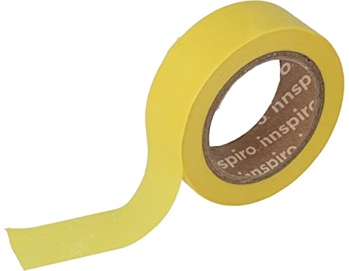 INNSPIRO Masking Tape Washi Tape gelb 15 mm x 10 m. Serie Lisa Basics von INNSPIRO